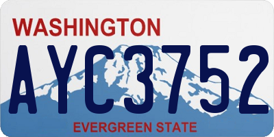 WA license plate AYC3752