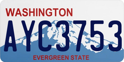 WA license plate AYC3753