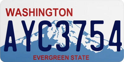 WA license plate AYC3754