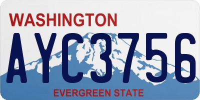 WA license plate AYC3756