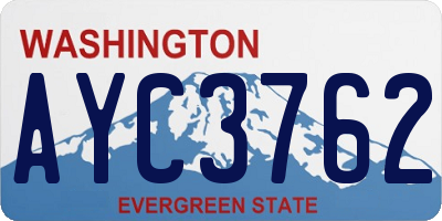 WA license plate AYC3762