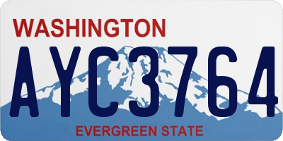 WA license plate AYC3764