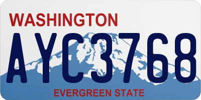 WA license plate AYC3768
