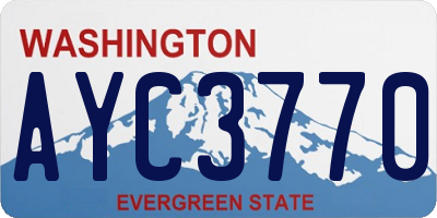 WA license plate AYC3770