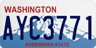 WA license plate AYC3771
