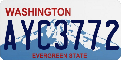 WA license plate AYC3772