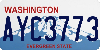 WA license plate AYC3773