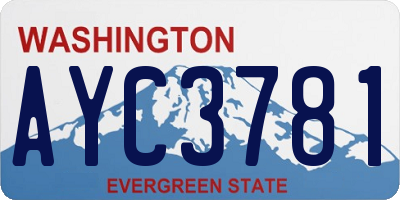 WA license plate AYC3781