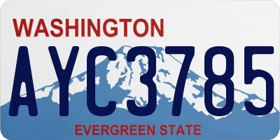 WA license plate AYC3785