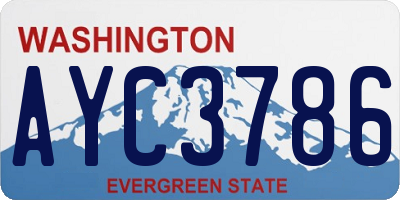 WA license plate AYC3786