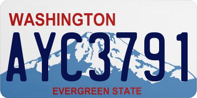 WA license plate AYC3791
