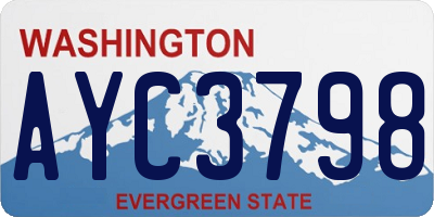 WA license plate AYC3798