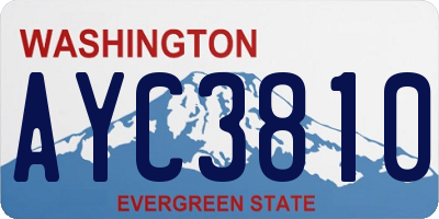 WA license plate AYC3810