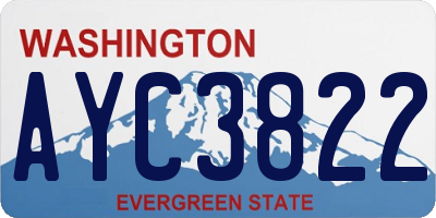 WA license plate AYC3822