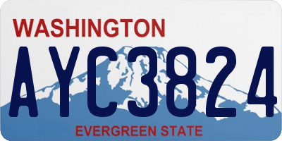 WA license plate AYC3824