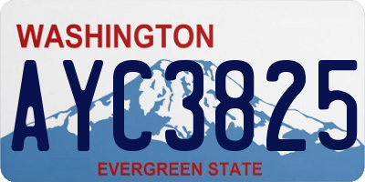 WA license plate AYC3825