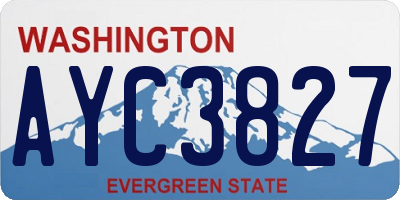 WA license plate AYC3827