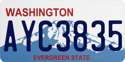 WA license plate AYC3835