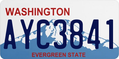 WA license plate AYC3841