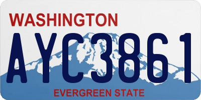 WA license plate AYC3861