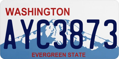 WA license plate AYC3873