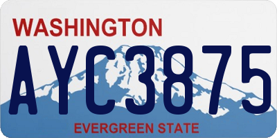 WA license plate AYC3875