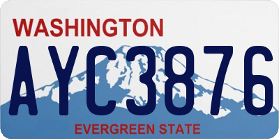 WA license plate AYC3876