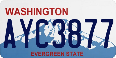WA license plate AYC3877