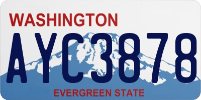 WA license plate AYC3878
