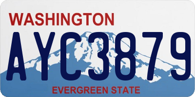 WA license plate AYC3879