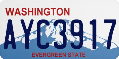 WA license plate AYC3917