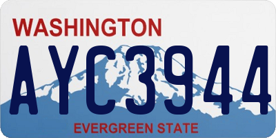 WA license plate AYC3944