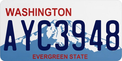 WA license plate AYC3948