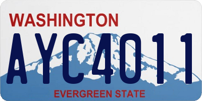 WA license plate AYC4011