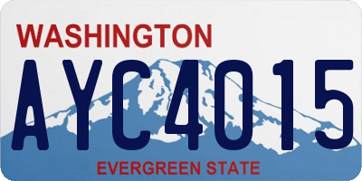 WA license plate AYC4015
