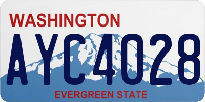 WA license plate AYC4028