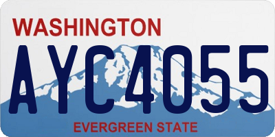WA license plate AYC4055