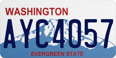 WA license plate AYC4057