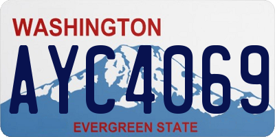 WA license plate AYC4069