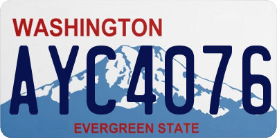 WA license plate AYC4076