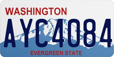 WA license plate AYC4084