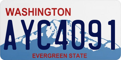WA license plate AYC4091