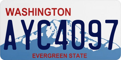 WA license plate AYC4097