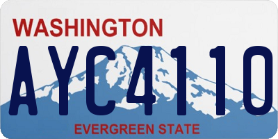 WA license plate AYC4110