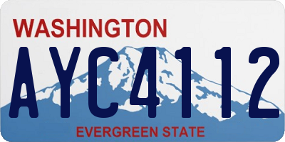 WA license plate AYC4112