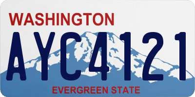 WA license plate AYC4121