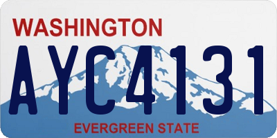 WA license plate AYC4131