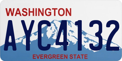 WA license plate AYC4132