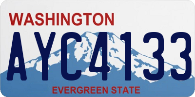 WA license plate AYC4133