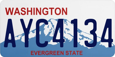 WA license plate AYC4134